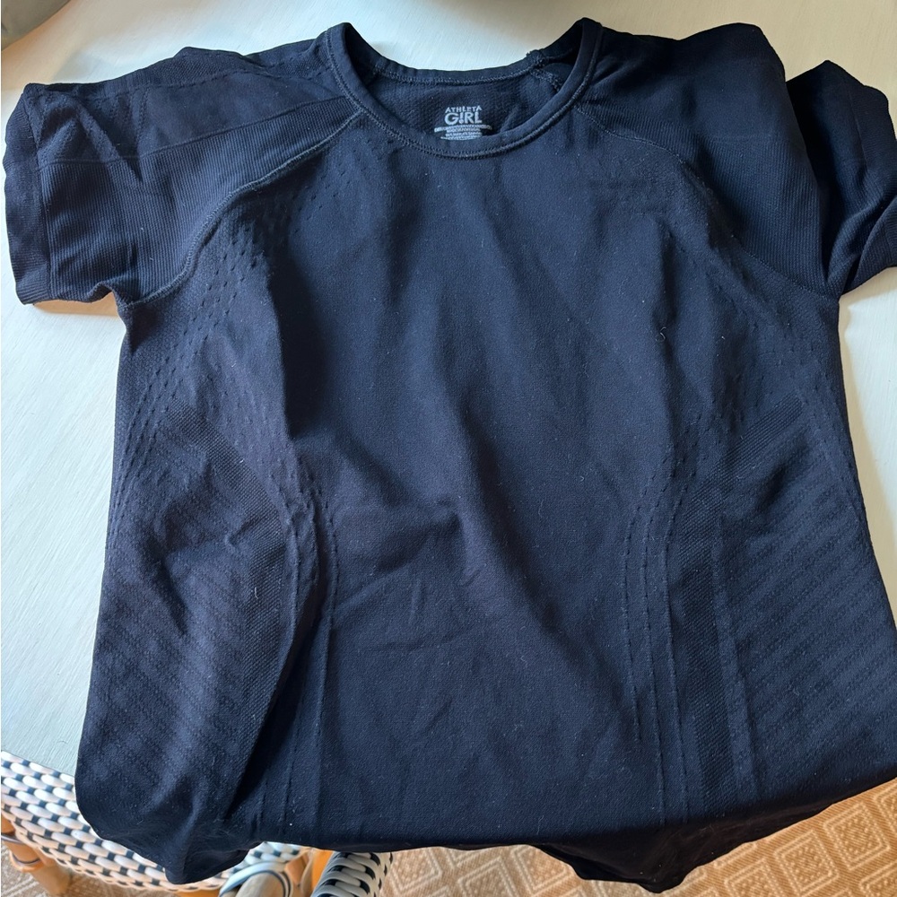 Girls Power Up sport tee- black size 12 kids